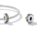Accessori per collana braccialetto fai-da-te con perline di fiori a farfalla in argento sterling S925, Butterfly Flower