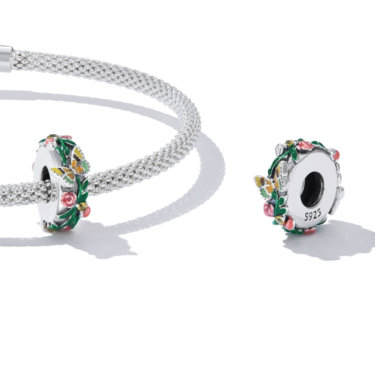 Accessori per collana braccialetto fai-da-te con perline di fiori a farfalla in argento sterling S925, Butterfly Flower