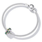 Accessori per collana braccialetto fai-da-te con perline di fiori a farfalla in argento sterling S925, Butterfly Flower