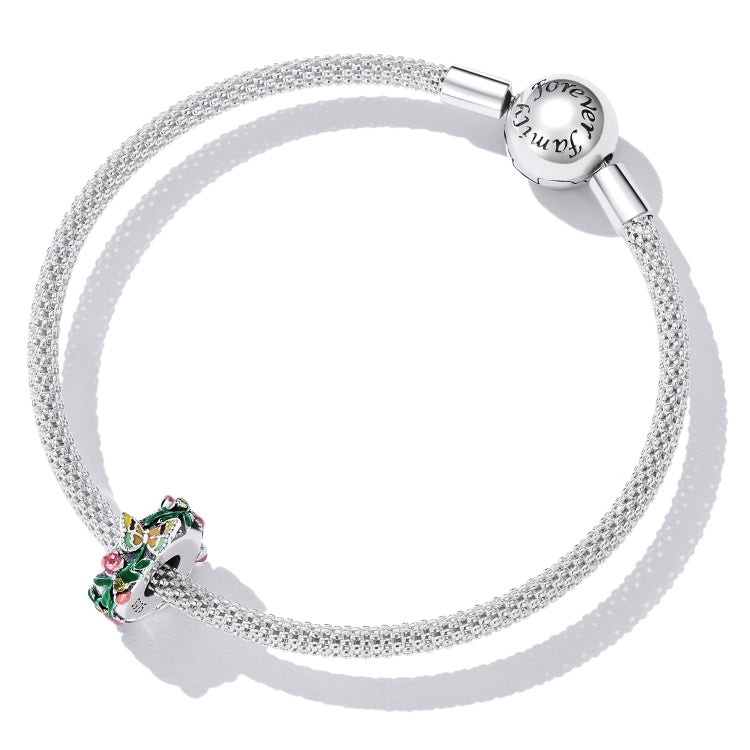 Accessori per collana braccialetto fai-da-te con perline di fiori a farfalla in argento sterling S925, Butterfly Flower