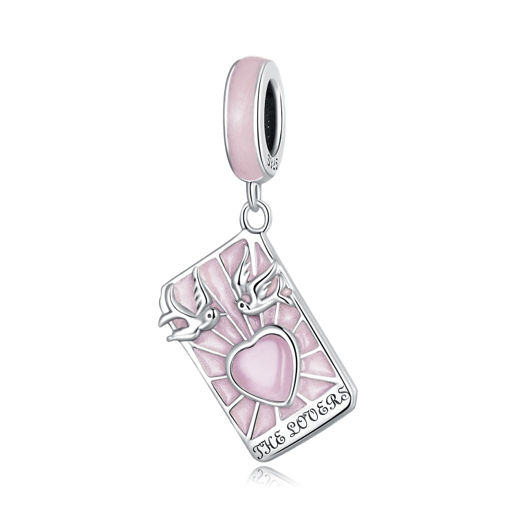 Accessori per collana braccialetto fai-da-te con ciondolo amante tarocchi in argento sterling S925, Tarot Lover