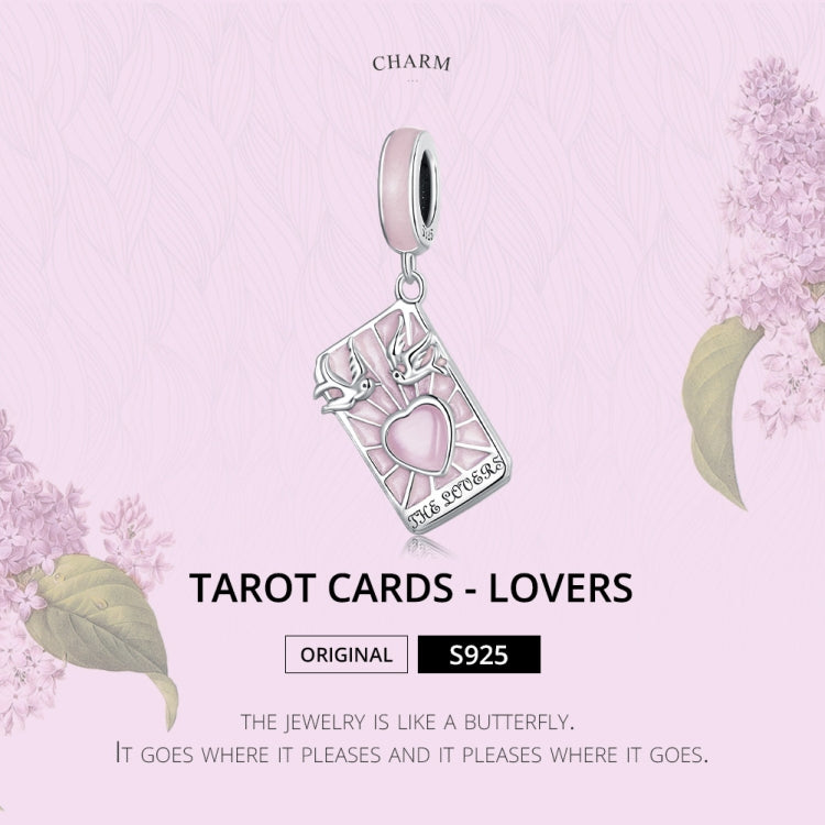 Accessori per collana braccialetto fai-da-te con ciondolo amante tarocchi in argento sterling S925, Tarot Lover