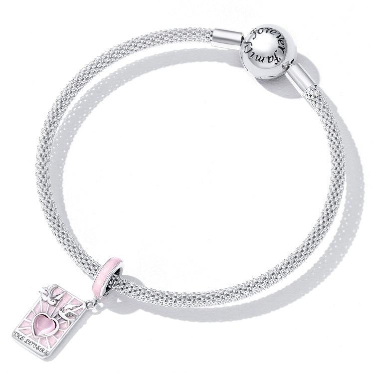 Accessori per collana braccialetto fai-da-te con ciondolo amante tarocchi in argento sterling S925, Tarot Lover