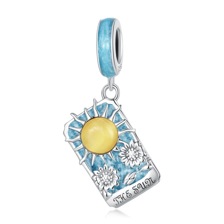 Ciondolo sole tarocchi in argento sterling S925 2,6x1,3 cm