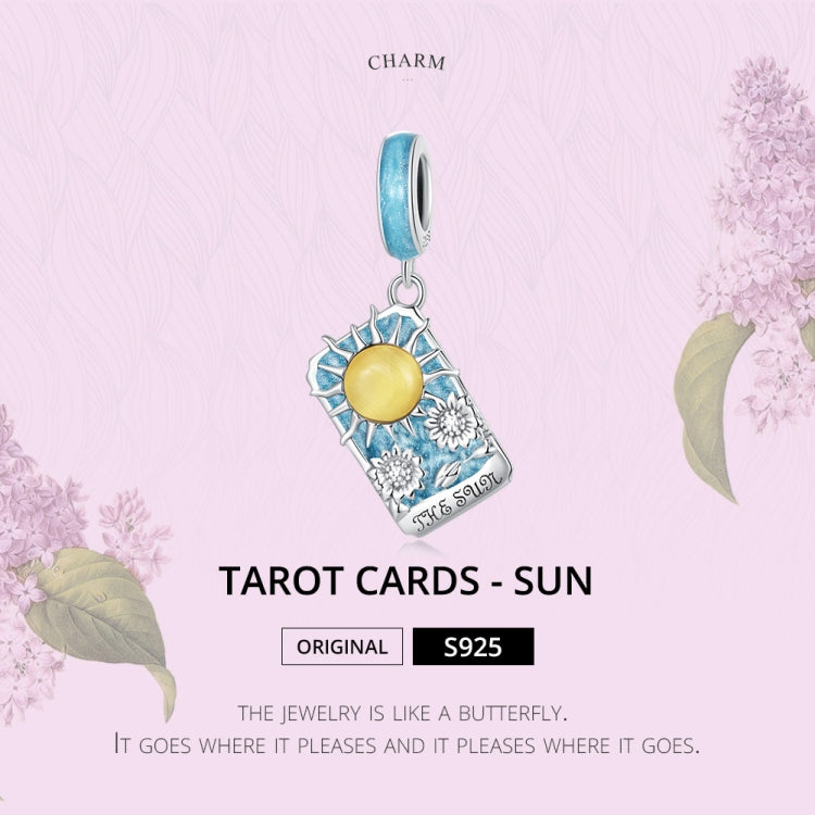 Accessori per collana braccialetto fai-da-te con ciondolo sole tarocchi in argento sterling S925, Tarot Sun