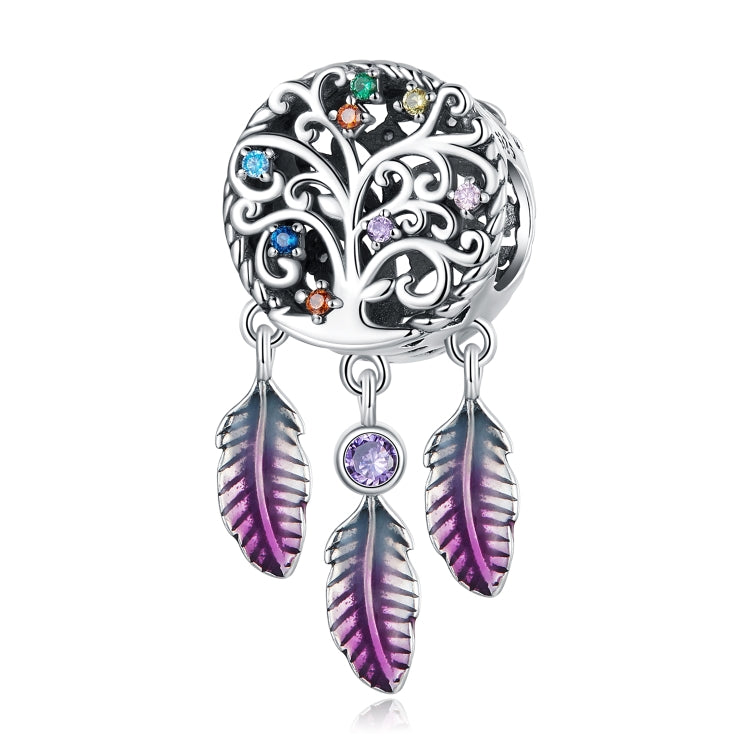 Accessori per collana braccialetto fai-da-te con perline acchiappasogni in argento sterling S925 con albero della vita, Tree Of Life Dream Catcher