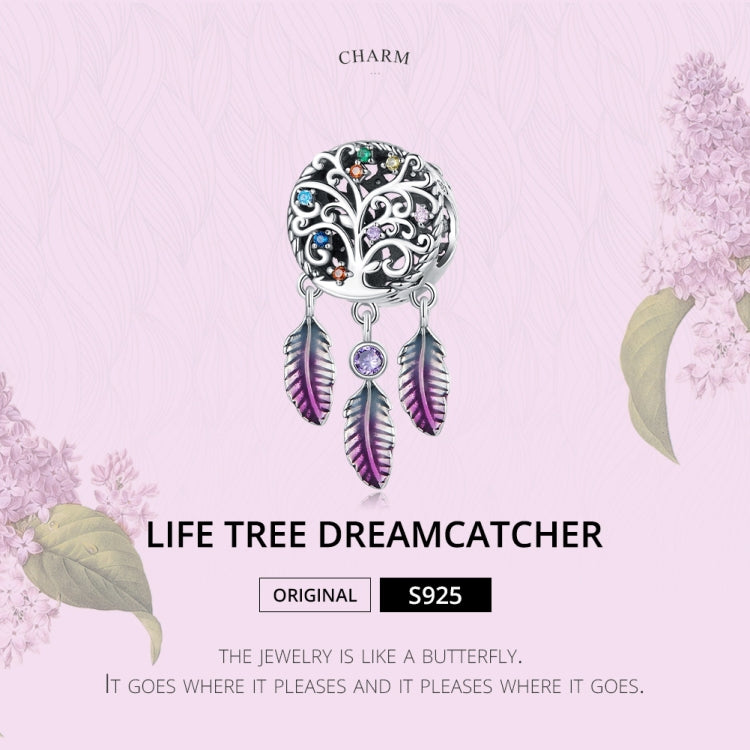 Accessori per collana braccialetto fai-da-te con perline acchiappasogni in argento sterling S925 con albero della vita, Tree Of Life Dream Catcher