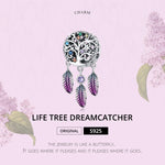 Accessori per collana braccialetto fai-da-te con perline acchiappasogni in argento sterling S925 con albero della vita, Tree Of Life Dream Catcher