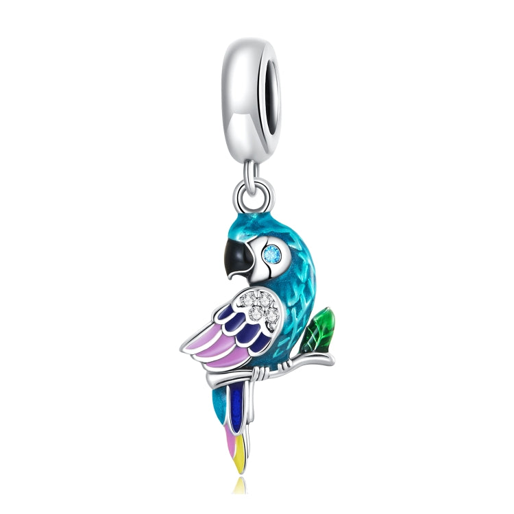 Accessori per collana braccialetto fai-da-te con ciondolo pappagallo in argento sterling S925, Parrot