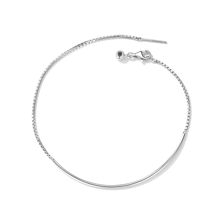 Gioielli da donna con braccialetto a catena di base in argento sterling S925, Basic Chain