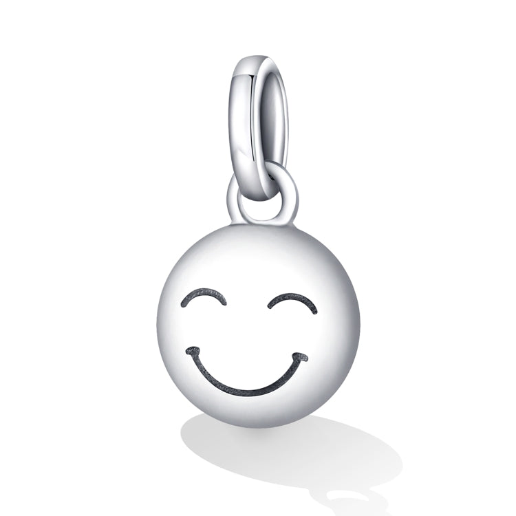 Accessori per collana braccialetto fai-da-te con ciondolo smiley in argento sterling S925, Smiley