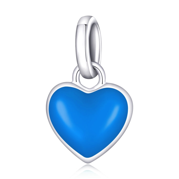 Accessori per collana bracciale fai da te ciondolo cuore in argento sterling S925, Heart Pendant (Blue), Heart Pendant (Pink), Heart Pendant (Green), Heart Pendant (Purple), Heart Pendant (Yellow)