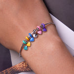 Accessori per collana bracciale fai da te ciondolo cuore in argento sterling S925, Heart Pendant (Blue), Heart Pendant (Pink), Heart Pendant (Green), Heart Pendant (Purple), Heart Pendant (Yellow)