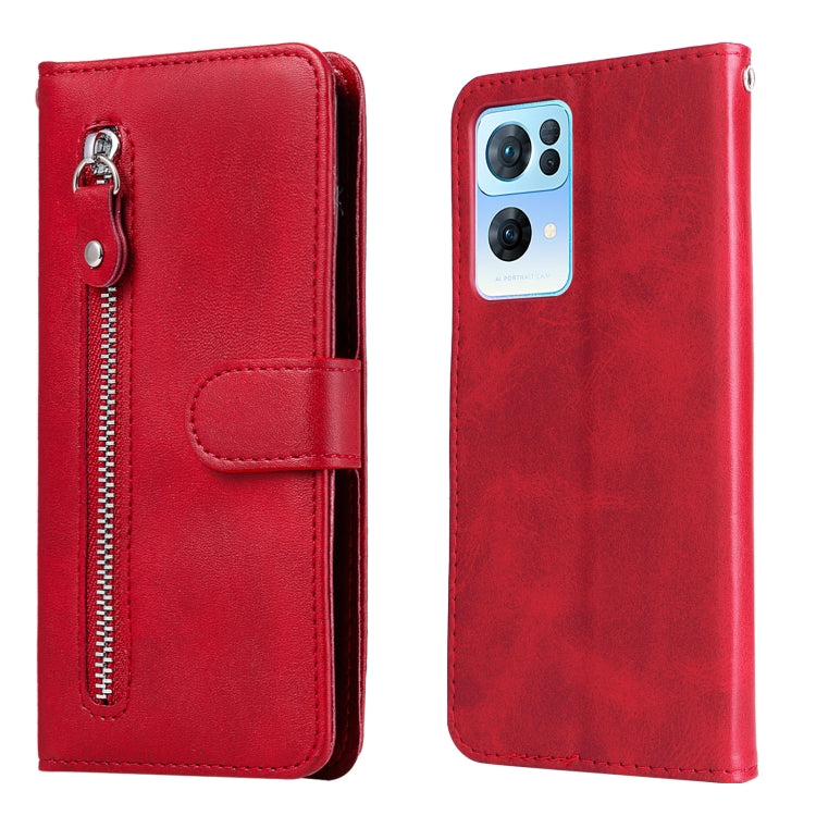 Custodia in pelle flip orizzontale con cerniera Fashion Calf Texture, For OPPO Realme C31, For OPPO Reno7 Pro 5G China & Global