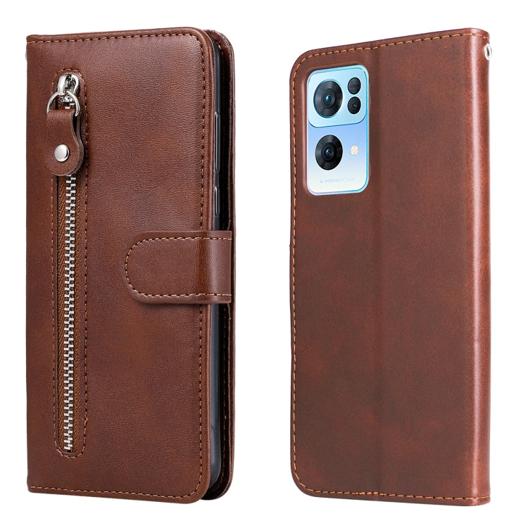 Custodia in pelle flip orizzontale con cerniera Fashion Calf Texture, For OPPO Realme C31, For OPPO Reno7 Pro 5G China & Global