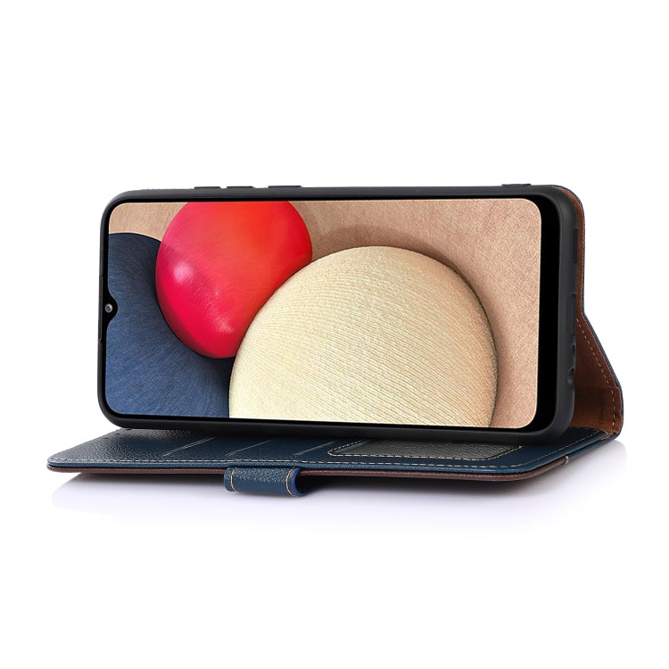 KHAZNEH Custodia per telefono RFID in pelle con texture Litchi, For Motorola Moto G52 4G