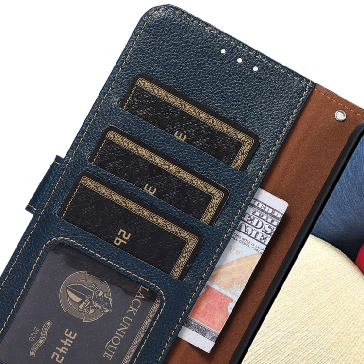 KHAZNEH Custodia per telefono RFID in pelle con texture Litchi, For Motorola Moto G52 4G
