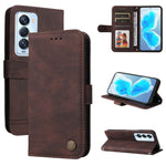 Custodia per telefono in pelle con bottone in metallo con albero della vita Skin Feel, For Tecno Camon 18 Premier, For Tecno Camon 18 / 18 Pro, For Infinix Hot 11s, For Infinix Hot 11s NFC