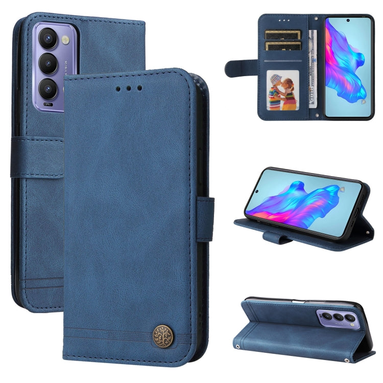 Custodia per telefono in pelle con bottone in metallo con albero della vita Skin Feel, For Tecno Camon 18 Premier, For Tecno Camon 18 / 18 Pro, For Infinix Hot 11s, For Infinix Hot 11s NFC