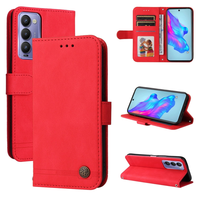 Custodia per telefono in pelle con bottone in metallo con albero della vita Skin Feel, For Tecno Camon 18 Premier, For Tecno Camon 18 / 18 Pro, For Infinix Hot 11s, For Infinix Hot 11s NFC
