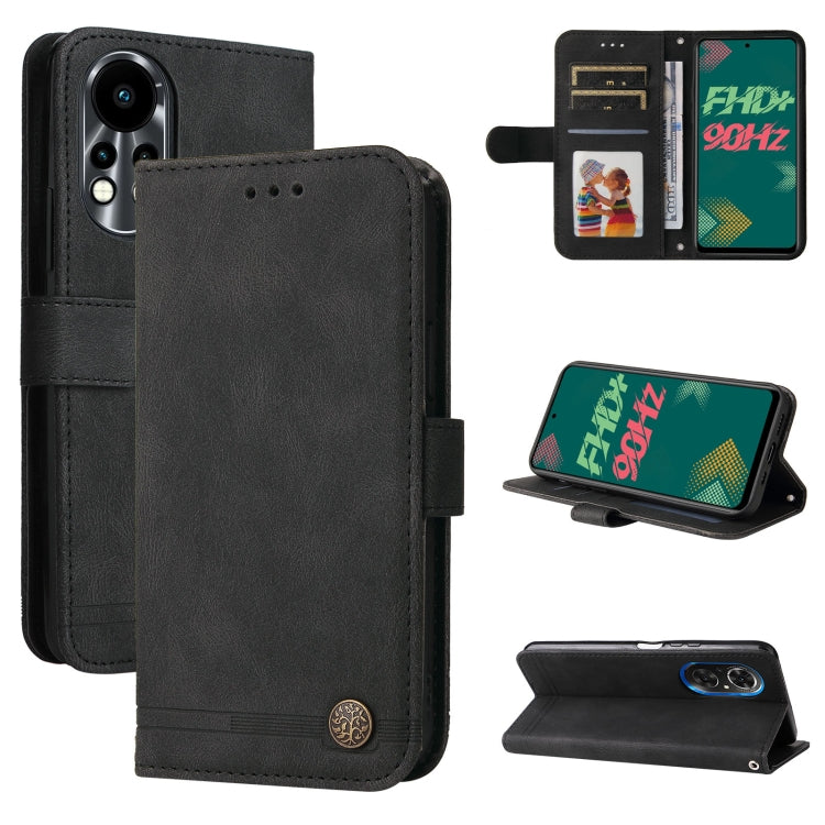 Custodia per telefono in pelle con bottone in metallo con albero della vita Skin Feel, For Tecno Camon 18 Premier, For Tecno Camon 18 / 18 Pro, For Infinix Hot 11s, For Infinix Hot 11s NFC