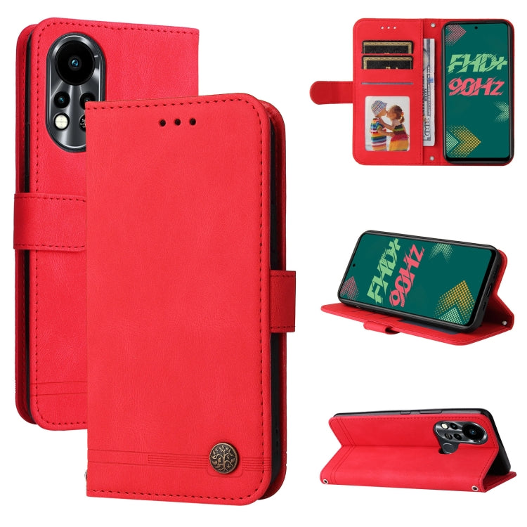 Custodia per telefono in pelle con bottone in metallo con albero della vita Skin Feel, For Tecno Camon 18 Premier, For Tecno Camon 18 / 18 Pro, For Infinix Hot 11s, For Infinix Hot 11s NFC