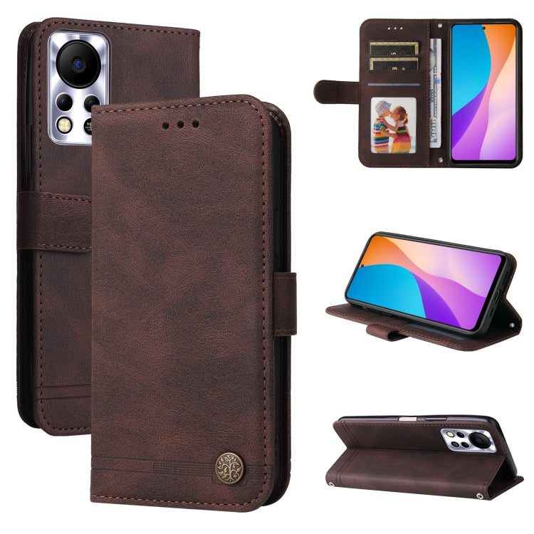Custodia per telefono in pelle con bottone in metallo con albero della vita Skin Feel, For Tecno Camon 18 Premier, For Tecno Camon 18 / 18 Pro, For Infinix Hot 11s, For Infinix Hot 11s NFC