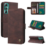 Custodia per telefono in pelle con bottone in metallo con albero della vita Skin Feel, For Infinix Hot 11, For Infinix Smart 6, For Infinix Note 11 Pro / 11S / X697, For OPPO Reno7 5G / Find X5 Lite Global