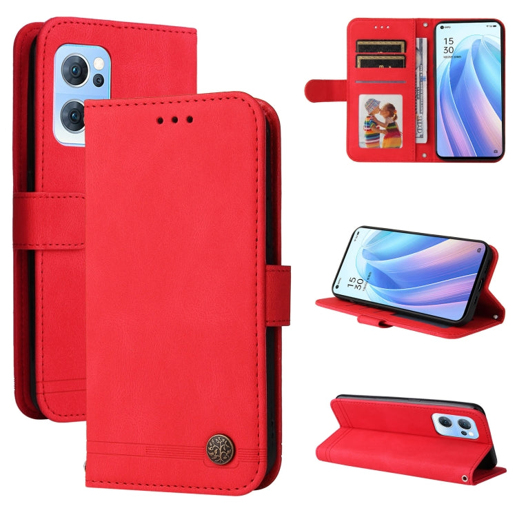 Custodia per telefono in pelle con bottone in metallo con albero della vita Skin Feel, For Infinix Hot 11, For Infinix Smart 6, For Infinix Note 11 Pro / 11S / X697, For OPPO Reno7 5G / Find X5 Lite Global