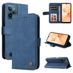 Custodia per telefono in pelle con bottone in metallo con albero della vita Skin Feel, For OPPO Realme C31, For OPPO Realme C35, For OPPO Reno7 SE 5G, For OPPO A96 5G / Reno7 Z 5G / OnePlus Nord N20 5G