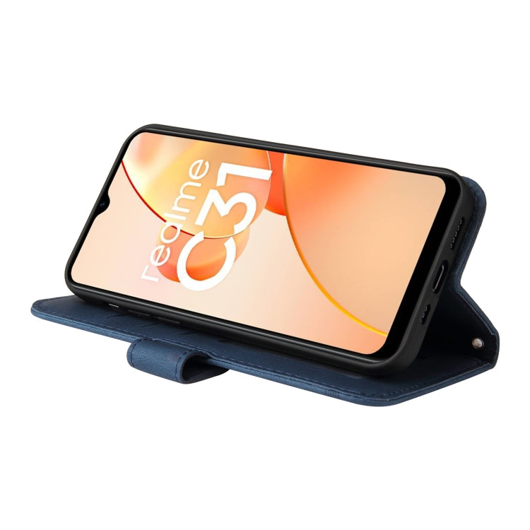 Custodia per telefono in pelle con bottone in metallo con albero della vita Skin Feel, For OPPO Realme C31, For OPPO Realme C35, For OPPO Reno7 SE 5G, For OPPO A96 5G / Reno7 Z 5G / OnePlus Nord N20 5G