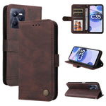 Custodia per telefono in pelle con bottone in metallo con albero della vita Skin Feel, For OPPO Realme C31, For OPPO Realme C35, For OPPO Reno7 SE 5G, For OPPO A96 5G / Reno7 Z 5G / OnePlus Nord N20 5G