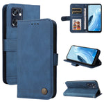 Custodia per telefono in pelle con bottone in metallo con albero della vita Skin Feel, For OPPO Realme C31, For OPPO Realme C35, For OPPO Reno7 SE 5G, For OPPO A96 5G / Reno7 Z 5G / OnePlus Nord N20 5G