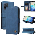Custodia per telefono in pelle con bottone in metallo con albero della vita Skin Feel, For vivo Y55 / Y75 / T1 5G