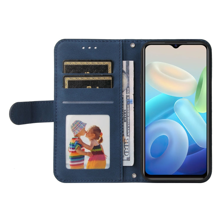 Custodia per telefono in pelle con bottone in metallo con albero della vita Skin Feel, For vivo Y55 / Y75 / T1 5G