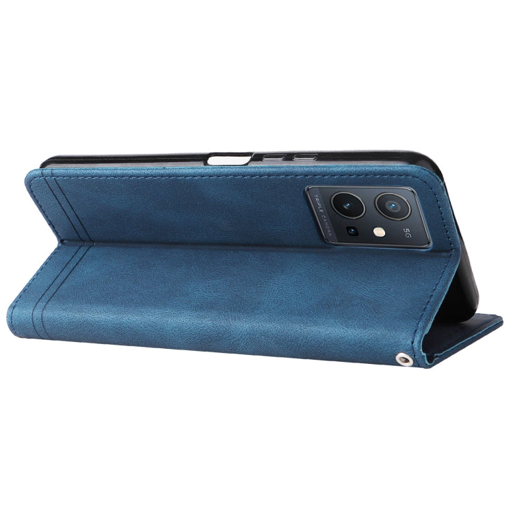 Custodia per telefono in pelle con bottone in metallo con albero della vita Skin Feel, For vivo Y55 / Y75 / T1 5G