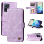 Custodia per telefono in pelle con bottone in metallo con albero della vita Skin Feel, For vivo Y55 / Y75 / T1 5G
