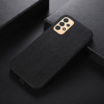 Custodia smartphone in PU con struttura in legno