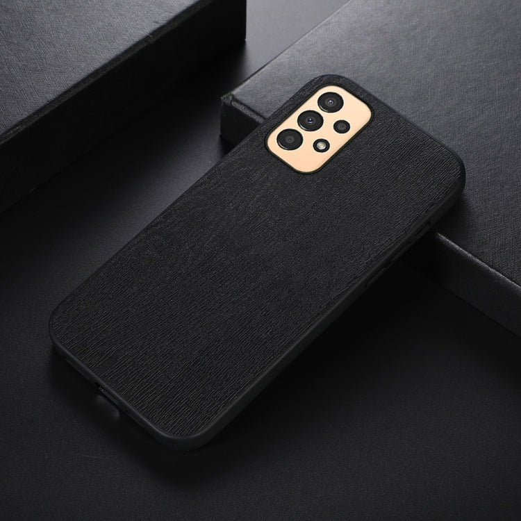 Custodia smartphone in PU con struttura in legno