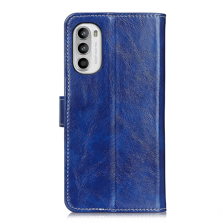 Custodia in pelle Flip Texture retrò Crazy Horse, For Motorola Moto G52 4G / G82 5G / G71S