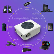 Y2 800x480P 80ANSI Mini proiettore intelligente LED LCD, US Plug, UK Plug, AU Plug, EU Plug