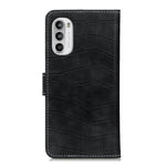 Custodia per telefono in pelle flip con struttura in coccodrillo, For Motorola Moto G52 4G / G82 5G / G71S