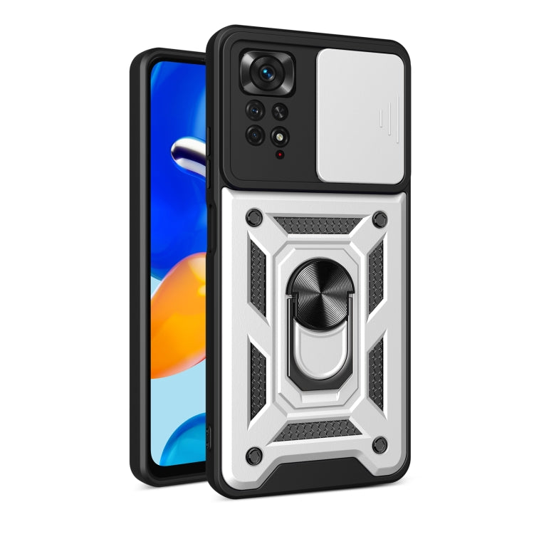 Cover per fotocamera scorrevole Custodia protettiva per telefono in TPU + PC, For Xiaomi Redmi Note 11 Pro Global, For Xiaomi Redmi Note 11S