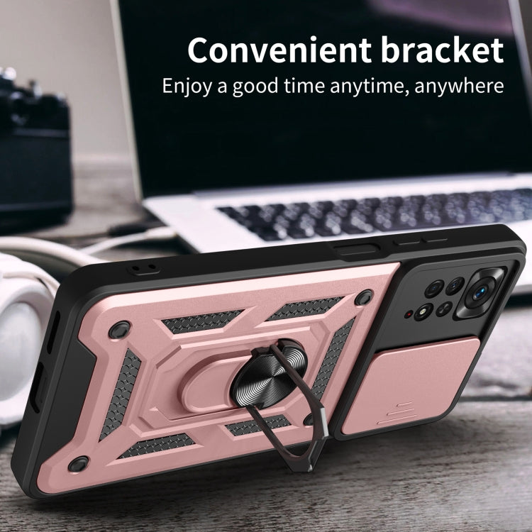 Cover per fotocamera scorrevole Custodia protettiva per telefono in TPU + PC, For Xiaomi Redmi Note 11 Pro Global, For Xiaomi Redmi Note 11S