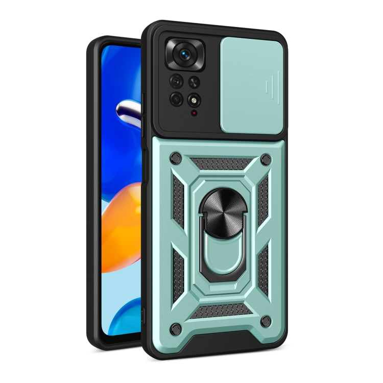 Cover per fotocamera scorrevole Custodia protettiva per telefono in TPU + PC, For Xiaomi Redmi Note 11 Pro Global, For Xiaomi Redmi Note 11S
