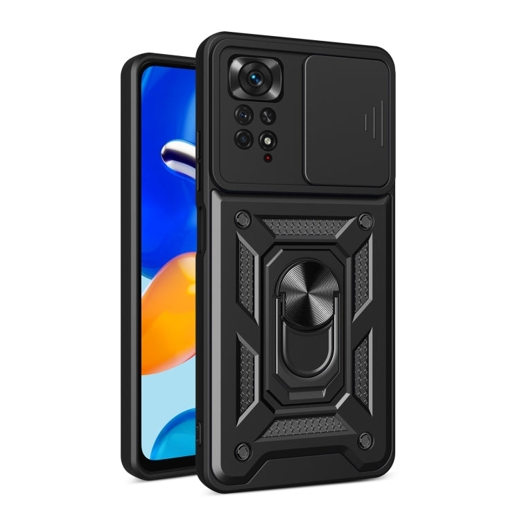 Cover per fotocamera scorrevole Custodia protettiva per telefono in TPU + PC, For Xiaomi Redmi Note 11 Pro Global, For Xiaomi Redmi Note 11S