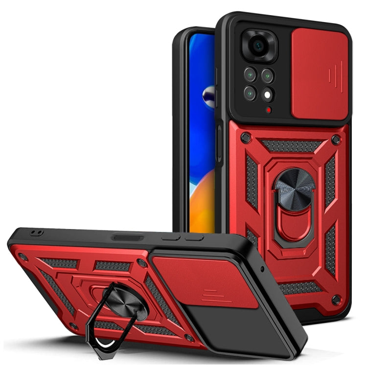 Cover per fotocamera scorrevole Custodia protettiva per telefono in TPU + PC, For Xiaomi Redmi Note 11 Pro Global, For Xiaomi Redmi Note 11S