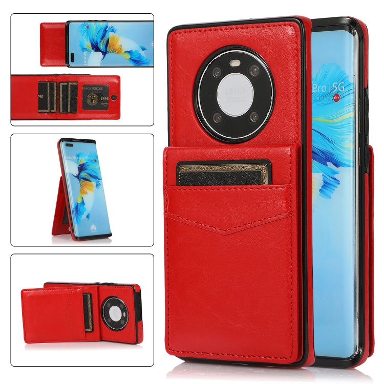 Custodia protettiva in tinta unita per PC + TPU con supporto e slot per schede, For Huawei Mate 40, For Samsung Galaxy S21 5G, For Samsung Galaxy S21 Ultra 5G, For Samsung Galaxy A13 4G