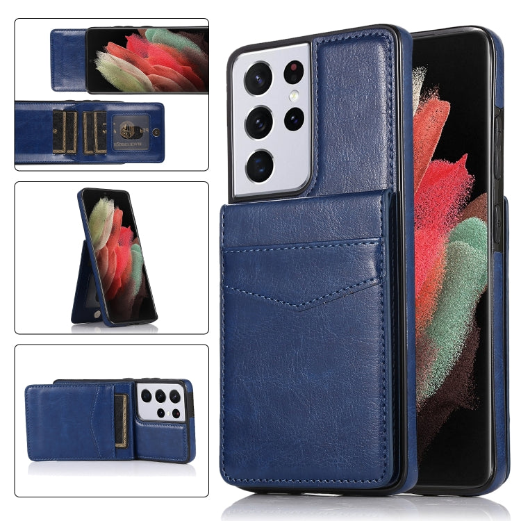 Custodia protettiva in tinta unita per PC + TPU con supporto e slot per schede, For Huawei Mate 40, For Samsung Galaxy S21 5G, For Samsung Galaxy S21 Ultra 5G, For Samsung Galaxy A13 4G