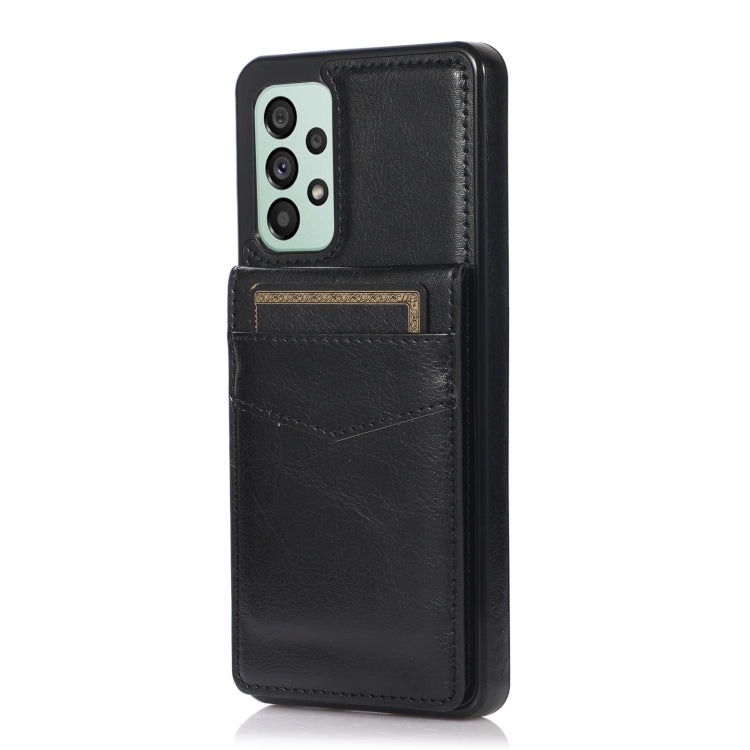 Custodia protettiva in tinta unita per PC + TPU con supporto e slot per schede, For Samsung Galaxy A33 5G, For Samsung Galaxy A53 5G, For Samsung Galaxy A73 5G